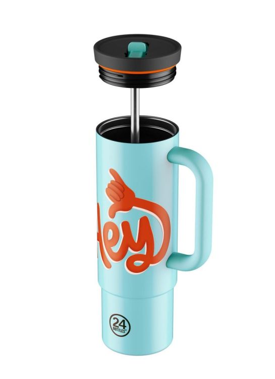 24Bottles Straw Cup 800ml Hey! (Hey! Blue) - Panache (Koksijde)