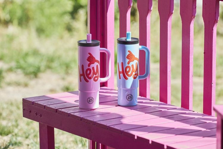 24Bottles Straw Cup 800ml Hey! (Hey! Pink) - Panache (Koksijde)