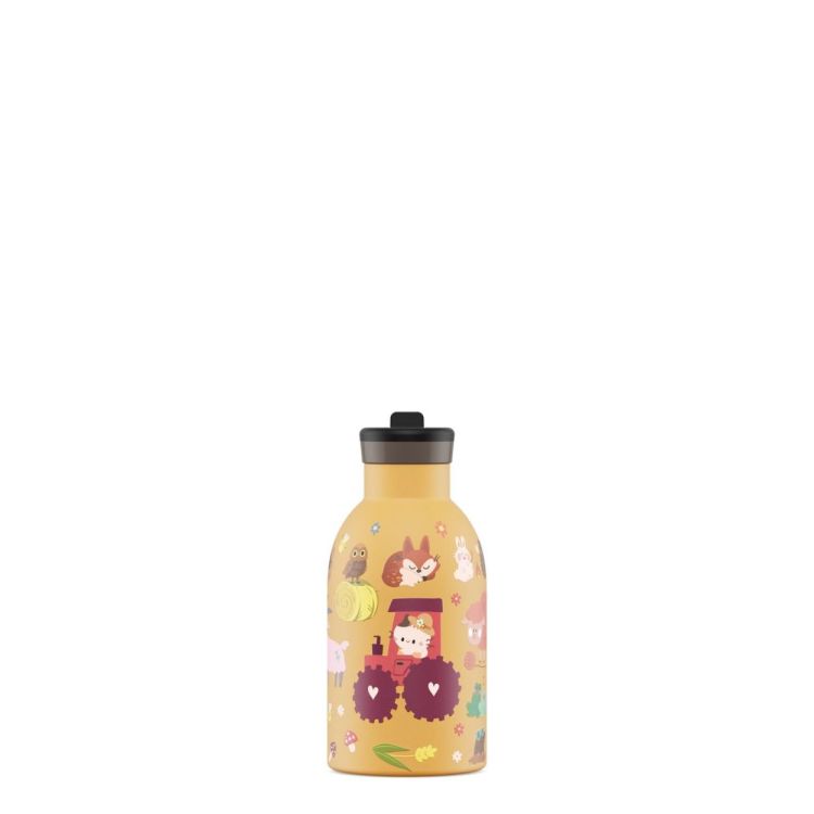24Bottles Urban Bottle 250ml + sport lid Farm Friends (Orange) - Panache (Koksijde)