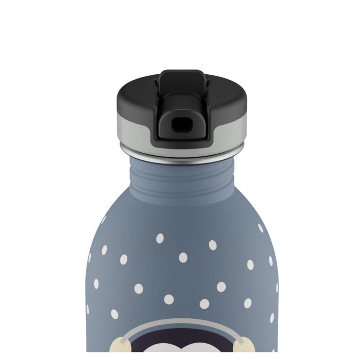 24Bottles Urban Bottle 250ml +sport lid Happy Penguin (Grijs/Rood) - Panache (Koksijde)