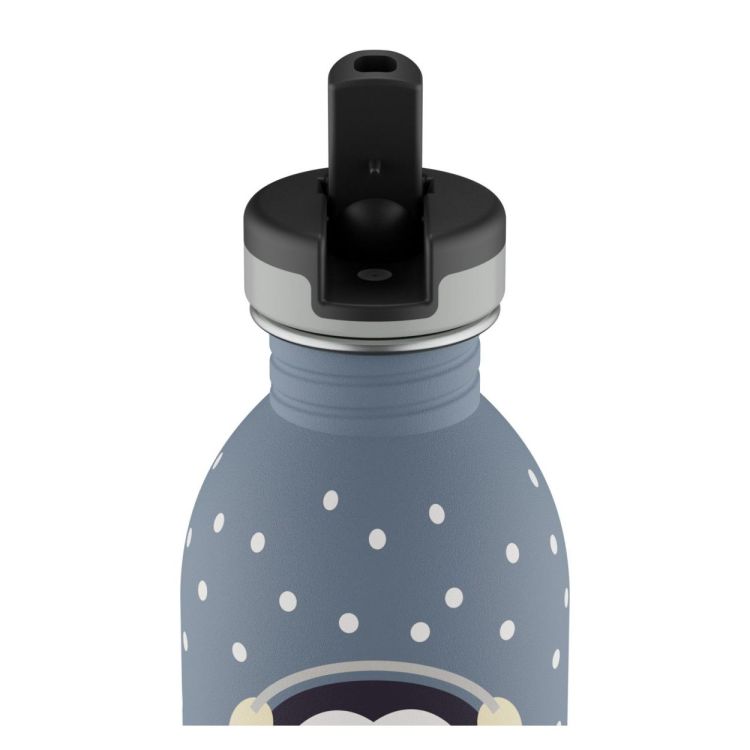 24Bottles Urban Bottle 250ml +sport lid Happy Penguin (Grijs/Rood) - Panache (Koksijde)