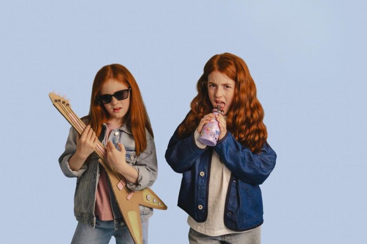 24Bottles Urban Bottle 250ml +sport lid Music Friends (Paars) - Panache (Koksijde)