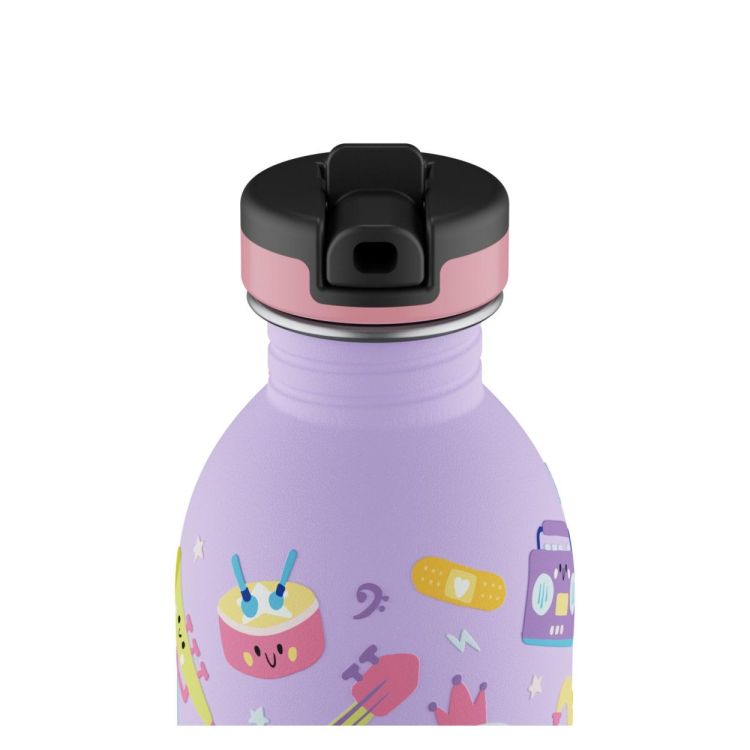 24Bottles Urban Bottle 250ml +sport lid Music Friends (Paars) - Panache (Koksijde)