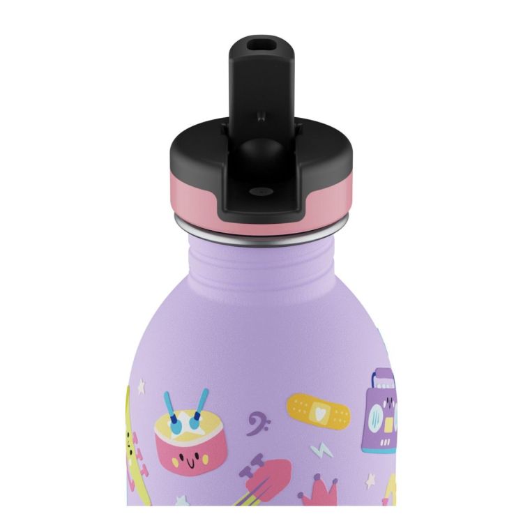 24Bottles Urban Bottle 250ml +sport lid Music Friends (Paars) - Panache (Koksijde)