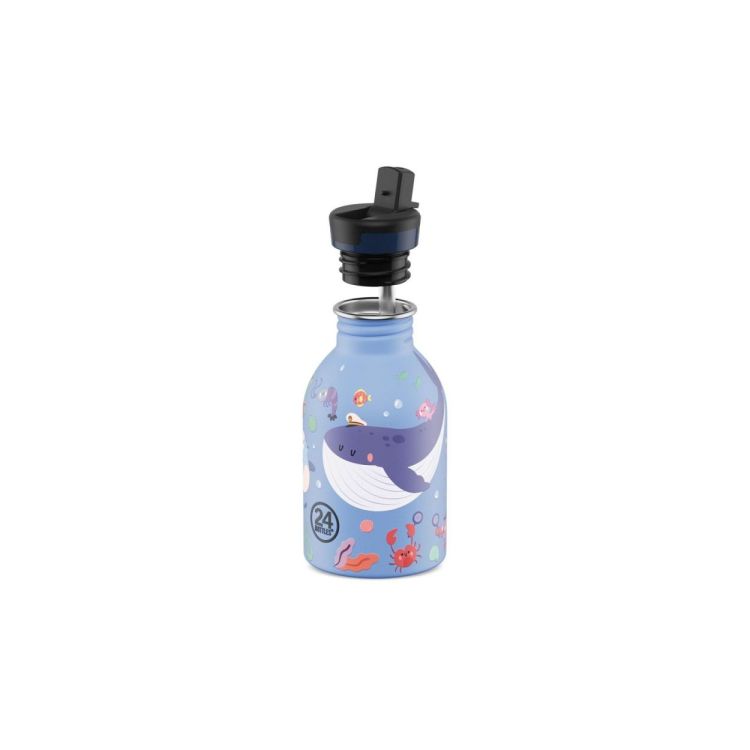 24Bottles Urban Bottle 250ml + sport lid Ocean Friends (Blauw) - Panache (Koksijde)