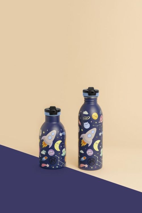 24Bottles Urban Bottle 250ml +sport lid Space Friends (Blauw) - Panache (Koksijde)