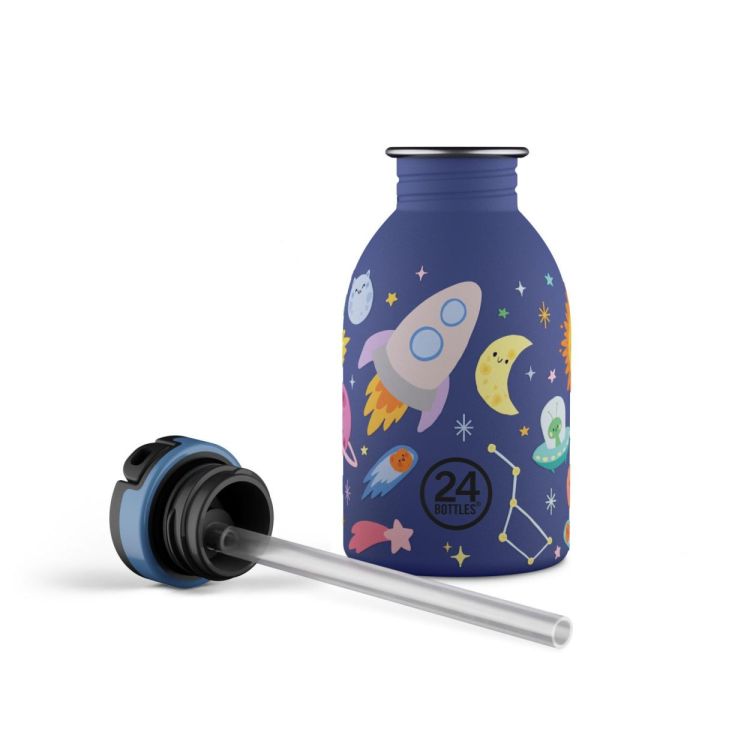 24Bottles Urban Bottle 250ml +sport lid Space Friends (Blauw) - Panache (Koksijde)