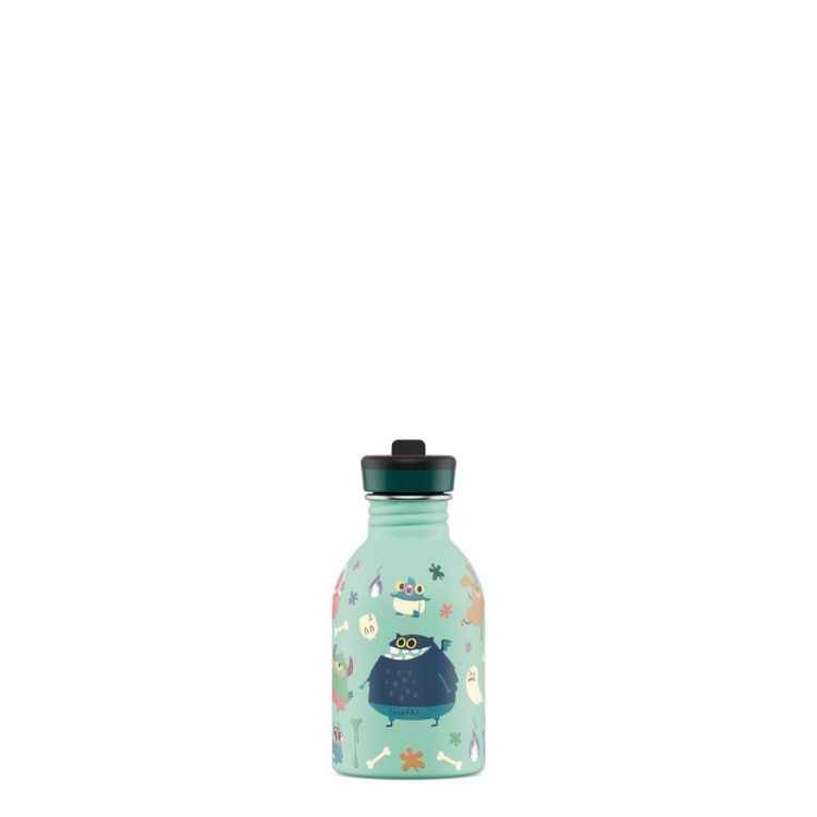 24Bottles Urban Bottle 250ml + sport lid Spooky Friends (Groen) - Panache (Koksijde)