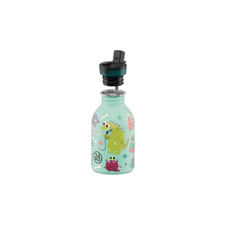 24Bottles Urban Bottle 250ml + sport lid Spooky Friends (Groen) - Panache (Koksijde)