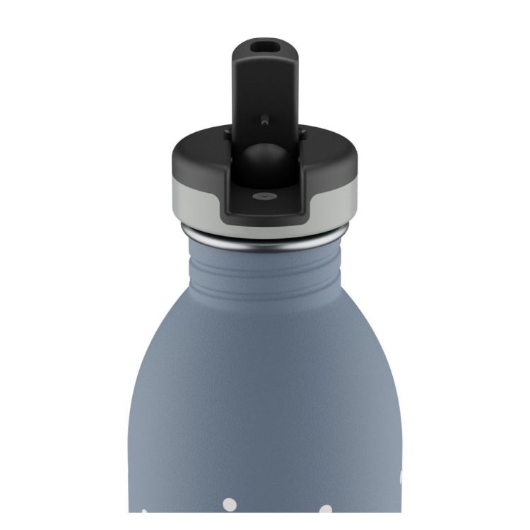 24Bottles Urban Bottle 500ml +sport lid Hapy Penguin (Grijs/Rood) - Panache (Koksijde)