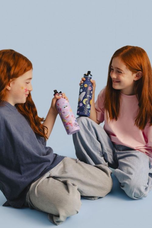 24Bottles Urban Bottle 500ml +sport lid Music Friends (Paars) - Panache (Koksijde)