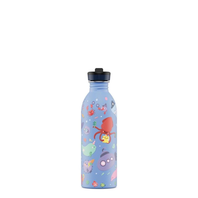 24Bottles Urban Bottle 500ml + sport lid Ocean Friends (Blauw) - Panache (Koksijde)