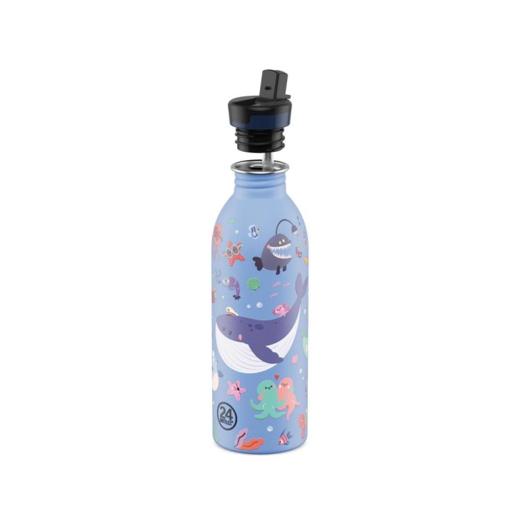 24Bottles Urban Bottle 500ml + sport lid Ocean Friends (Blauw) - Panache (Koksijde)