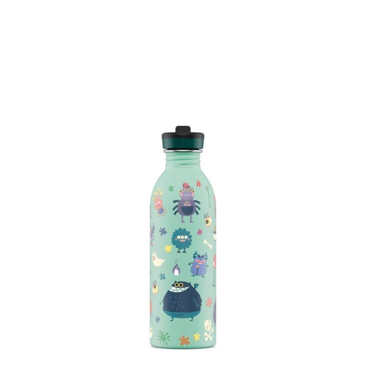 24Bottles Urban Bottle 500ml + sport lid Spooky Friends (Groen) - Panache (Koksijde)