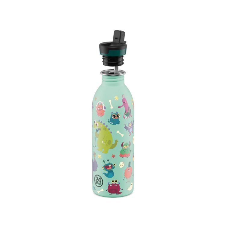 24Bottles Urban Bottle 500ml + sport lid Spooky Friends (Groen) - Panache (Koksijde)
