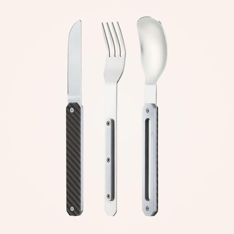 Akinod Lunchboxbestekset Mirror 12H34 Carbone (Carbon) - Panache (Koksijde)