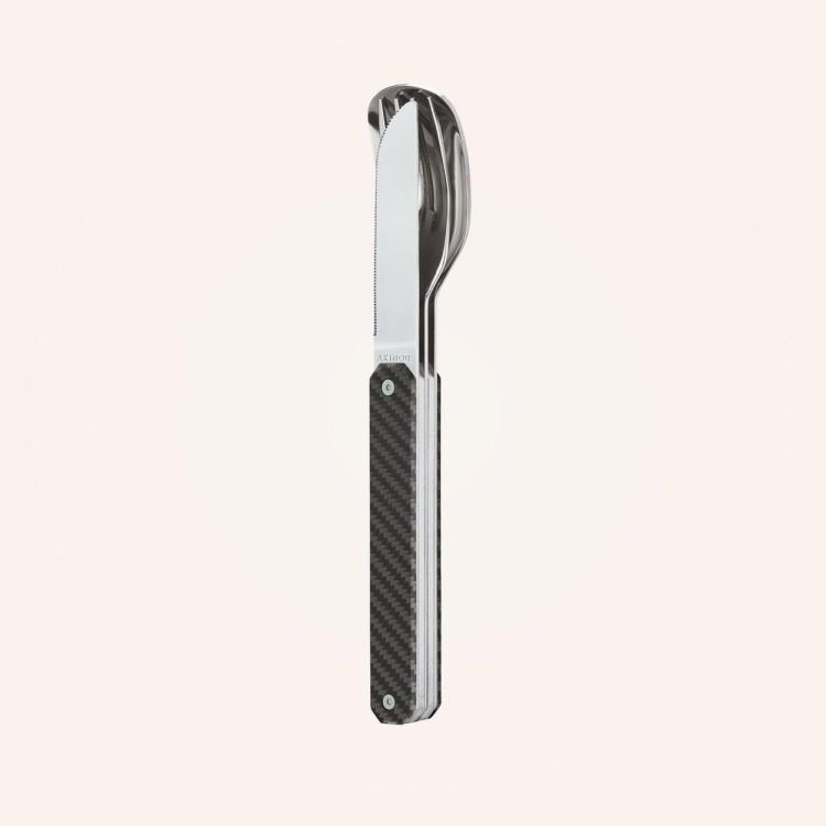 Akinod Lunchboxbestekset Mirror 12H34 Carbone (Carbon) - Panache (Koksijde)