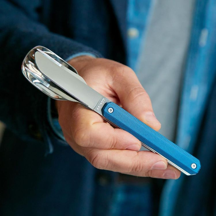 Akinod Lunchboxbestekset Mirror 12H34 blue aluminium (Multi) - Panache (Koksijde)