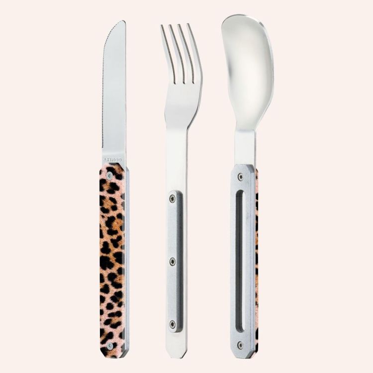 Akinod Lunchboxbestekset Mirror 12H34 Léopard (Leopard) - Panache (Koksijde)