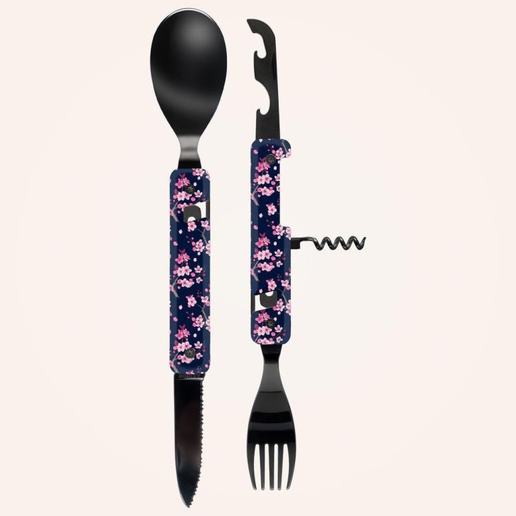 Akinod Set de couverts Multitool Black (Cherry Blossom) - Panache (Koksijde)