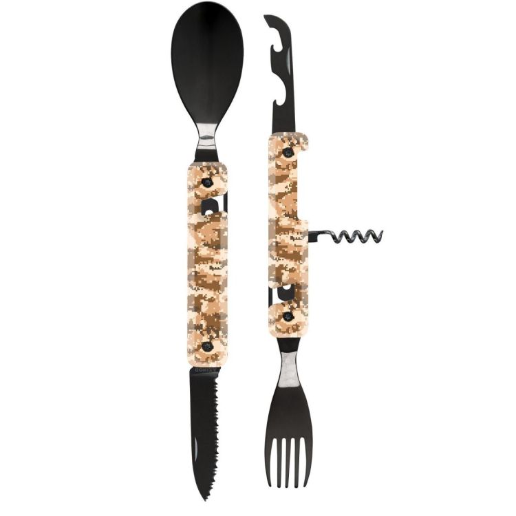 Akinod Set de couverts Multitool Black (Camo Pixel) - Panache (Koksijde)