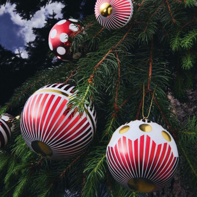 Alessi 2 Delight Christmas Bauble set (Red) - Panache (Koksijde)