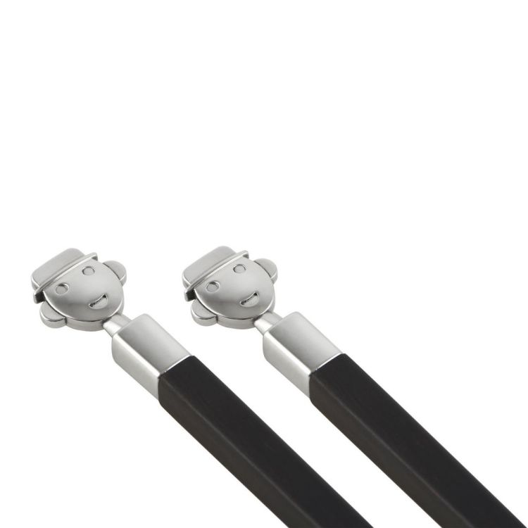 Alessi Chopstickset met houder Alesandro Stick (Ebony) - Panache (Koksijde)
