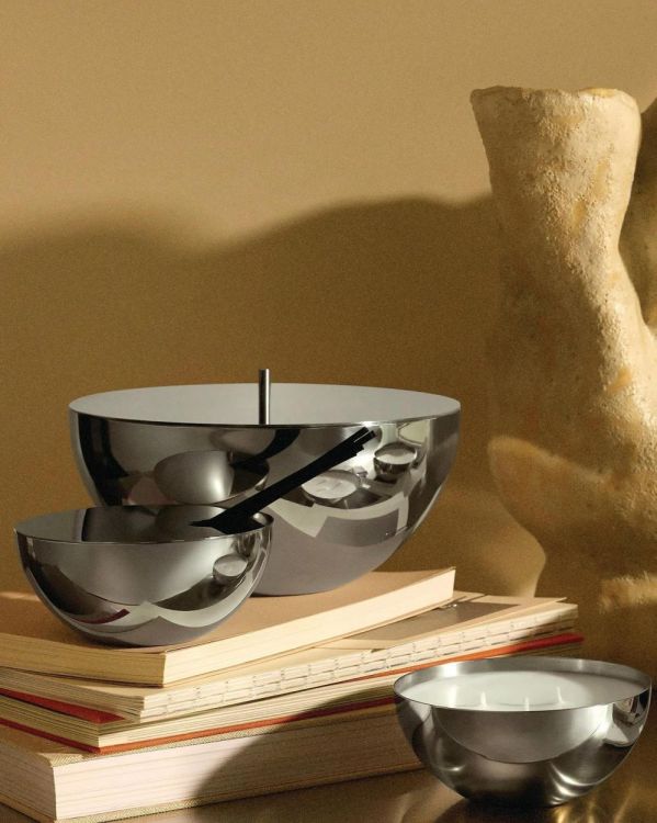 Alessi Rocc houder met deksel large Ø 20cm (Inox) - Panache (Koksijde)