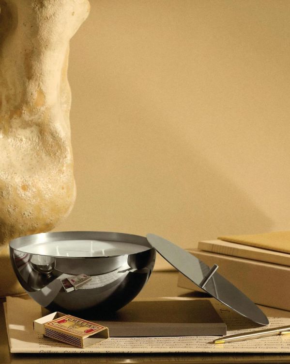 Alessi Rocc houder met deksel medium Ø 15cm (Inox) - Panache (Koksijde)