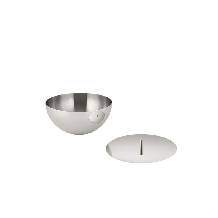 Alessi Rocc houder met deksel medium Ø 15cm (Inox) - Panache (Koksijde)