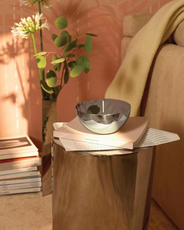 Alessi Rocc houder met deksel small Ø 12cm (Inox) - Panache (Koksijde)