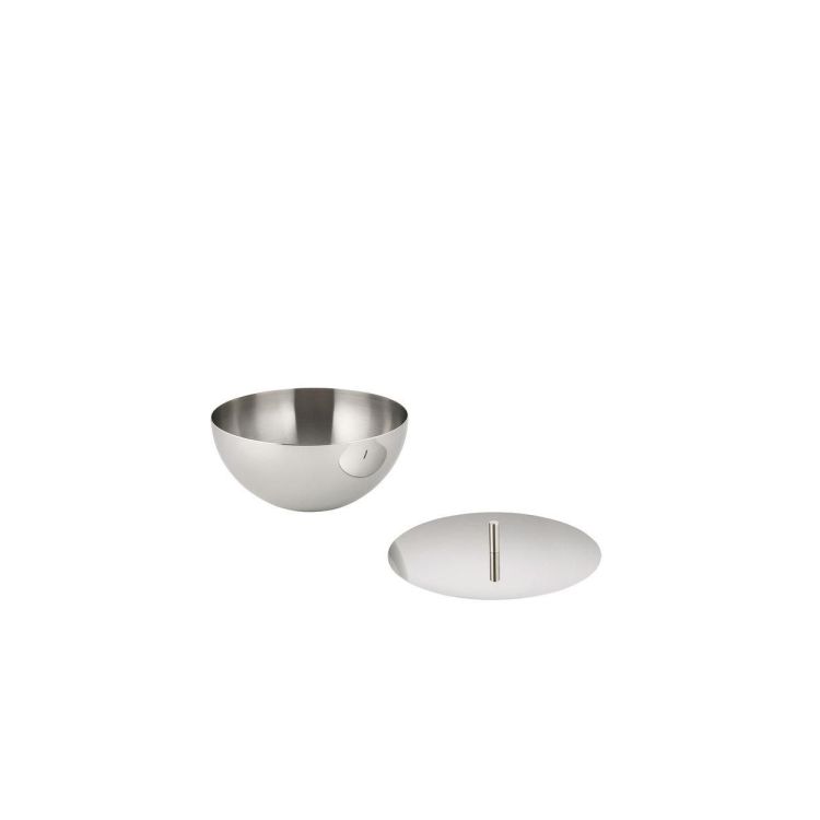 Alessi Rocc houder met deksel small Ø 12cm (Inox) - Panache (Koksijde)