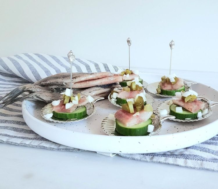 ANOVI Tapasprikkers Schelp - set van 4 in giftbox (Tin) - Panache (Koksijde)