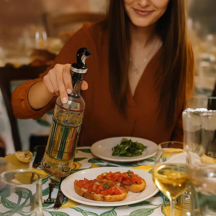 Arca Italy Bouteille à huile en verre coloré 500ml (Assorti) - Panache (Koksijde)