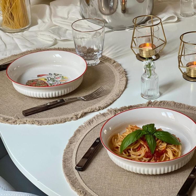 Arca Italy Set de table Tonda Rond Ø39cm (Sand) - Panache (Koksijde)