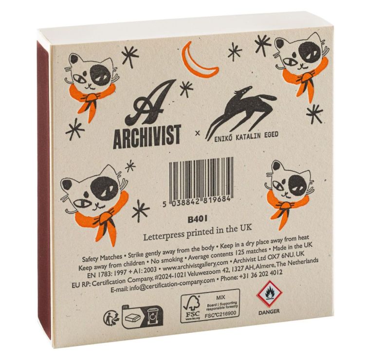 Archivist Gallery Matches Black Spotted Kitten lucifers vierkant () - Panache (Koksijde)