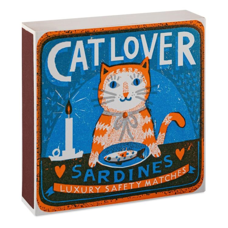 Archivist Gallery Matches Cat Lover Sardines Matches by The Printed Peanut lucifers vierkant () - Panache (Koksijde)