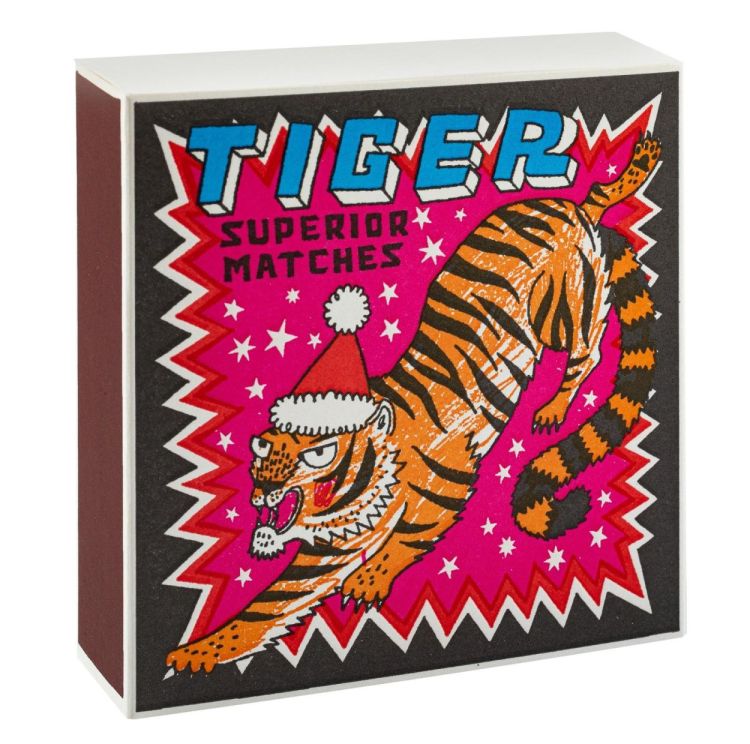 Archivist Gallery Matches Festive Tiger lucifers vierkant () - Panache (Koksijde)