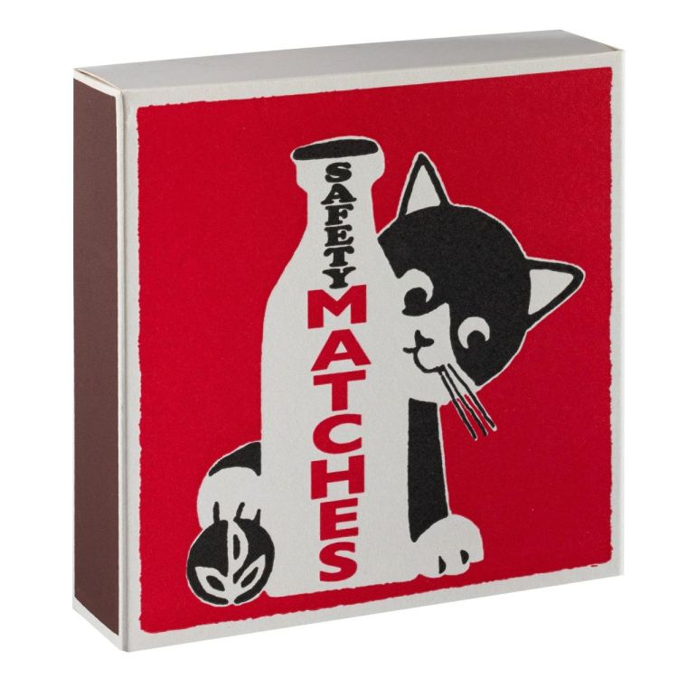 Archivist Gallery Matches Milk Bottle Cat lucifers vierkant () - Panache (Koksijde)