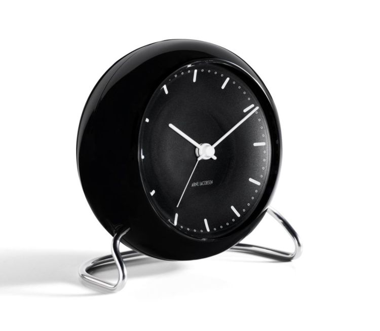 Arne Jacobsen Clocks City Hall Table Clock ø11cm (Black) - Panache (Koksijde)