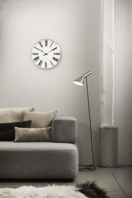 Arne Jacobsen Clocks Roman Wall Clock ø29cm (White/Black) - Panache (Koksijde)