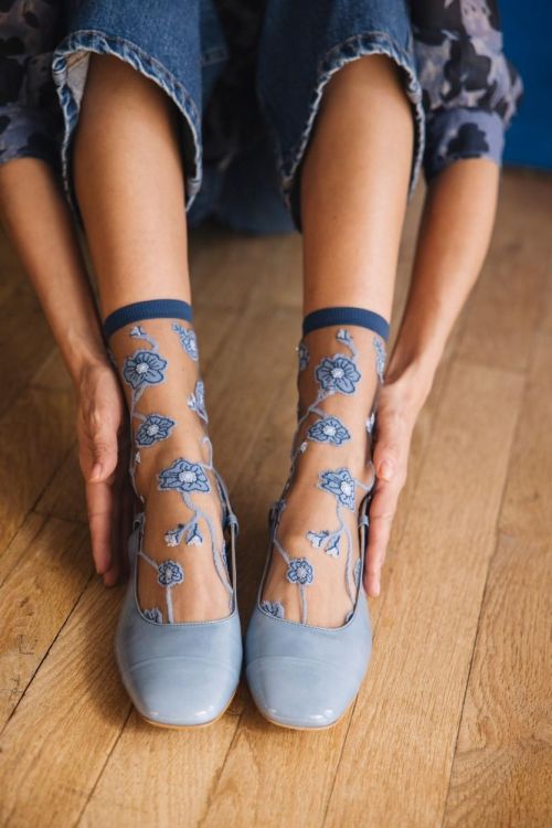 Atelier St Eustache Blomst Denim 36-38 (Denim) - Panache (Koksijde)