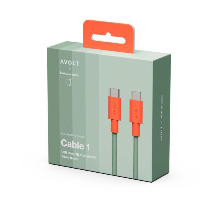 AVOLT Cable 1 USB-C to USB-C 2m BAUHAUS Gecko Bloom Limited Edition (Gecko Bloom) - Panache (Koksijde)