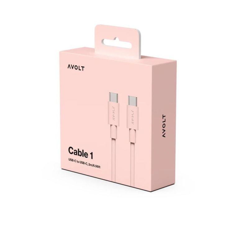 AVOLT Cable 1 USB-C to USB-C 2m  New Pink (New Pink) - Panache (Koksijde)