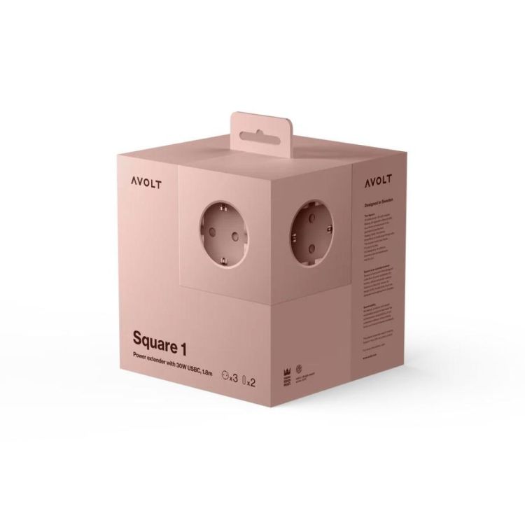 AVOLT Square 1 USB-C 1,8m Old Pink (Old Pink) - Panache (Koksijde)