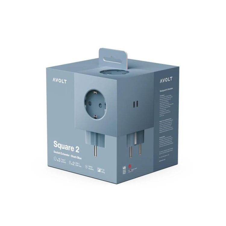AVOLT Square 2 USB-C 30W Shark Blue (Shark Blue) - Panache (Koksijde)