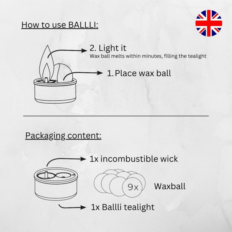 Ballli Ballli Starter-Kit - Reuseable & refillable tea light (White) - Panache (Koksijde)