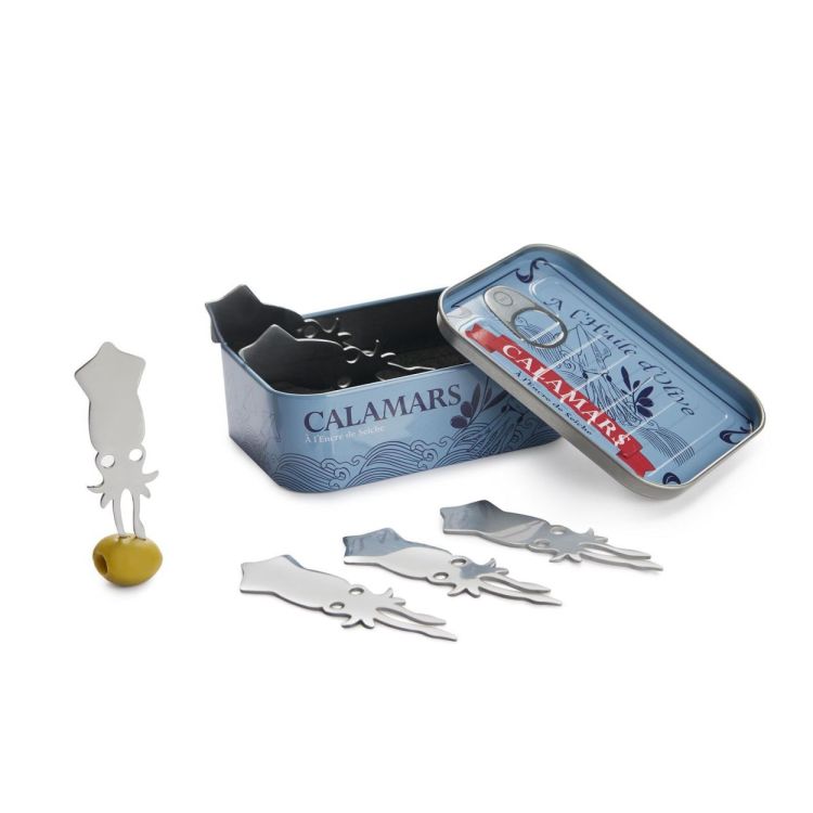 Balvi 6 apero-prikkers Calamars (Blauw) - Panache (Koksijde)