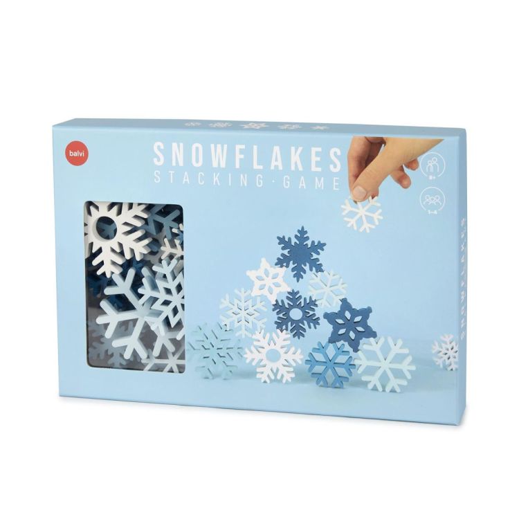 Balvi Stapelspel Snowflakes hout (Blauw) - Panache (Koksijde)