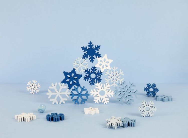 Balvi Stapelspel Snowflakes hout (Blauw) - Panache (Koksijde)